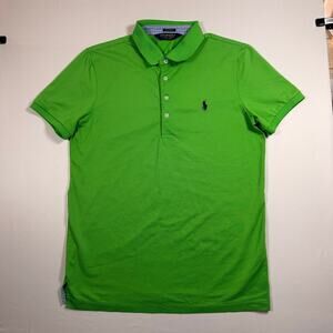 Polo Ralph Lauren Men's Classic Fit Short Sleeve Mesh Polo Shirt in Kelly Green